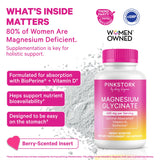 Pink Stork Magnesium Glycinate - gelules faciles à prendre pour le calme et l humeur.