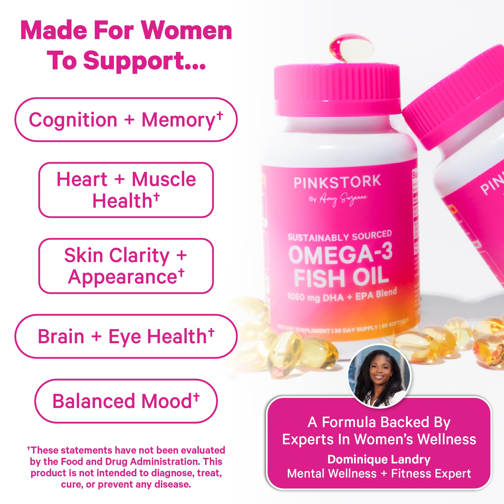 Pink Stork Omega 3 – Parfum fruité lors de la prise.