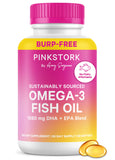 Pink Stork Omega 3 – Bouteille montrée, soutien cognitif potentiel.