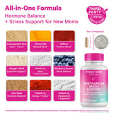 Pink Stork Postpartum Ashwagandha et DHA: soutien potentiel contre le stress quotidien.