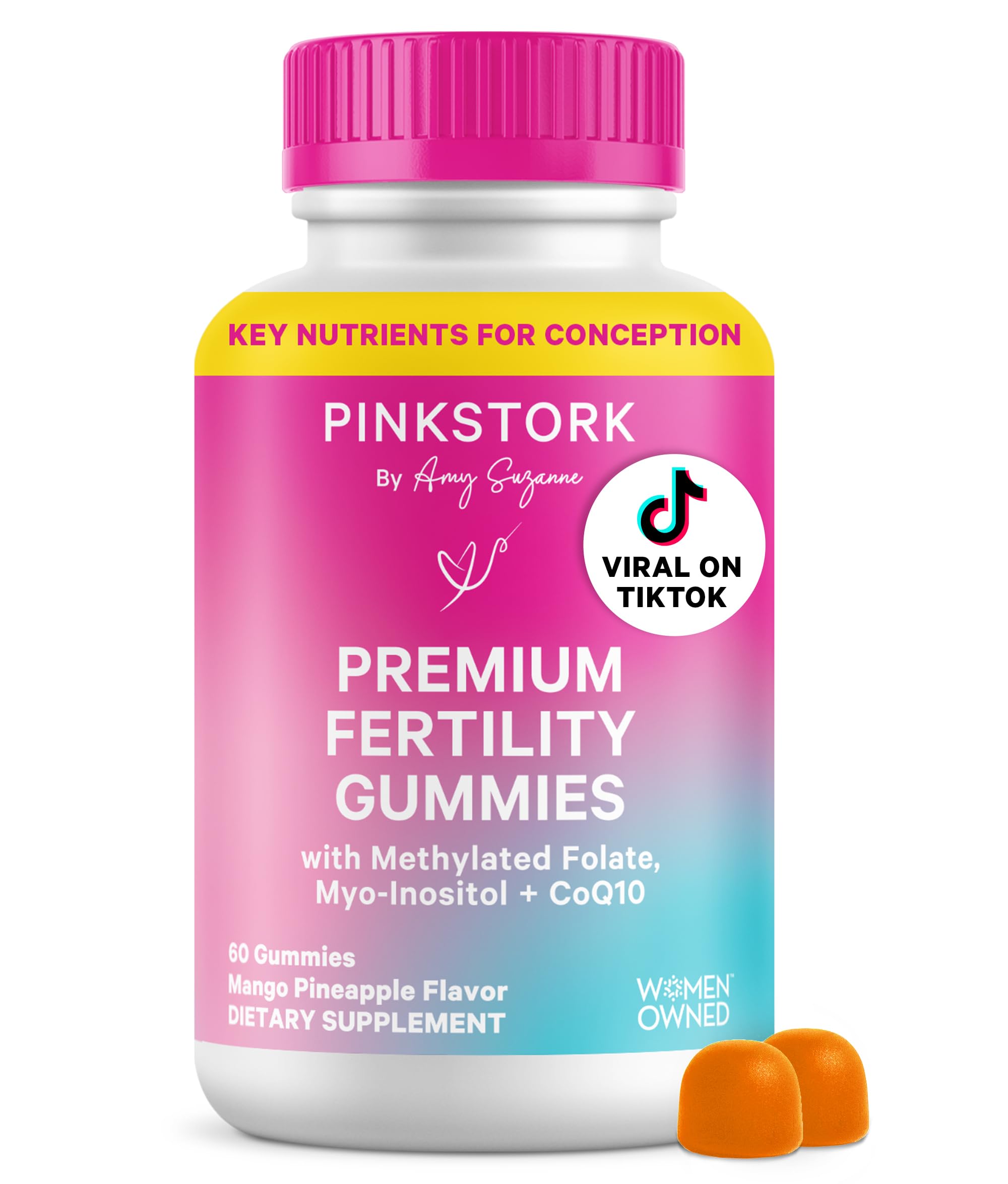 Gommes Pink Stork Premium Fertilité, bouteille prête pour l’usage quotidien et le rituel féminin.