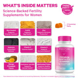 Gommes Pink Stork Premium Fertilité au goût mangue-ananas, plaisir quotidien et soutien potentiel.