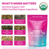 Pink Stork sachet tisane fertilité menthe: pratique à emporter et facile à préparer.