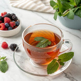 Pink Stork verre tisane menthe douce: dégustation rafraîchissante en tout lieu.