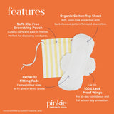 Topsheet coton biologique des protège-slips Pinkie Mini.