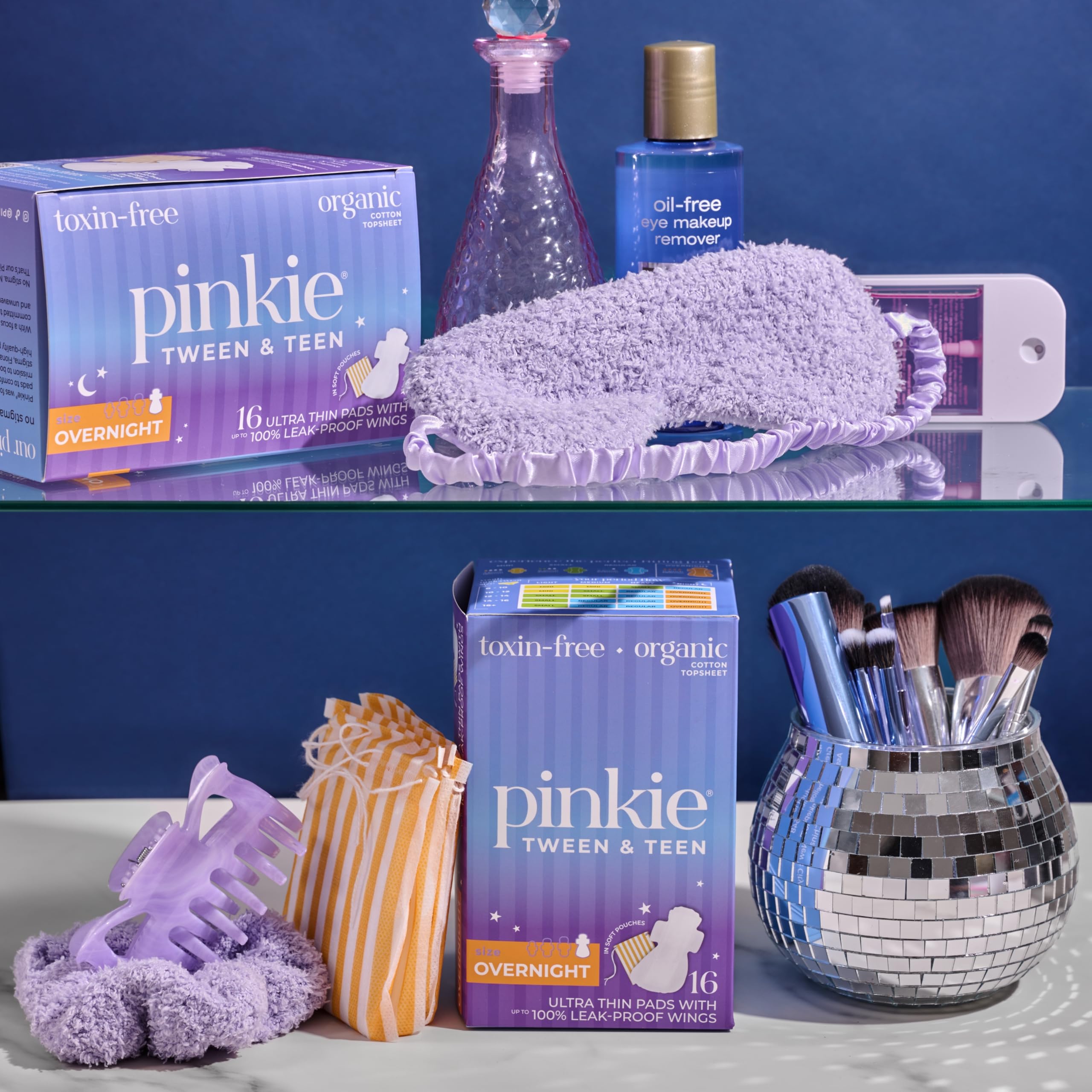 Pinkie Period Starter Pads avec ailes larges pour meilleure tenue