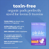 Pinkie Period Starter Pads pochette douce incluse pour transport discret