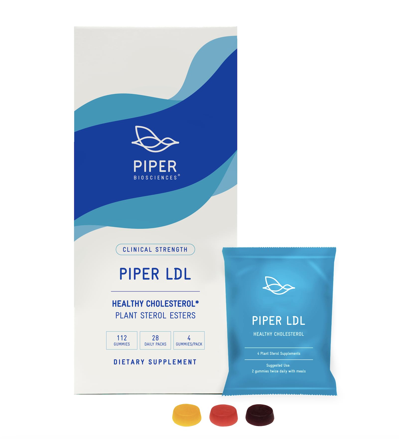 Gommes Piper Biosciences Plant Sterols dans l emballage pratique et compact