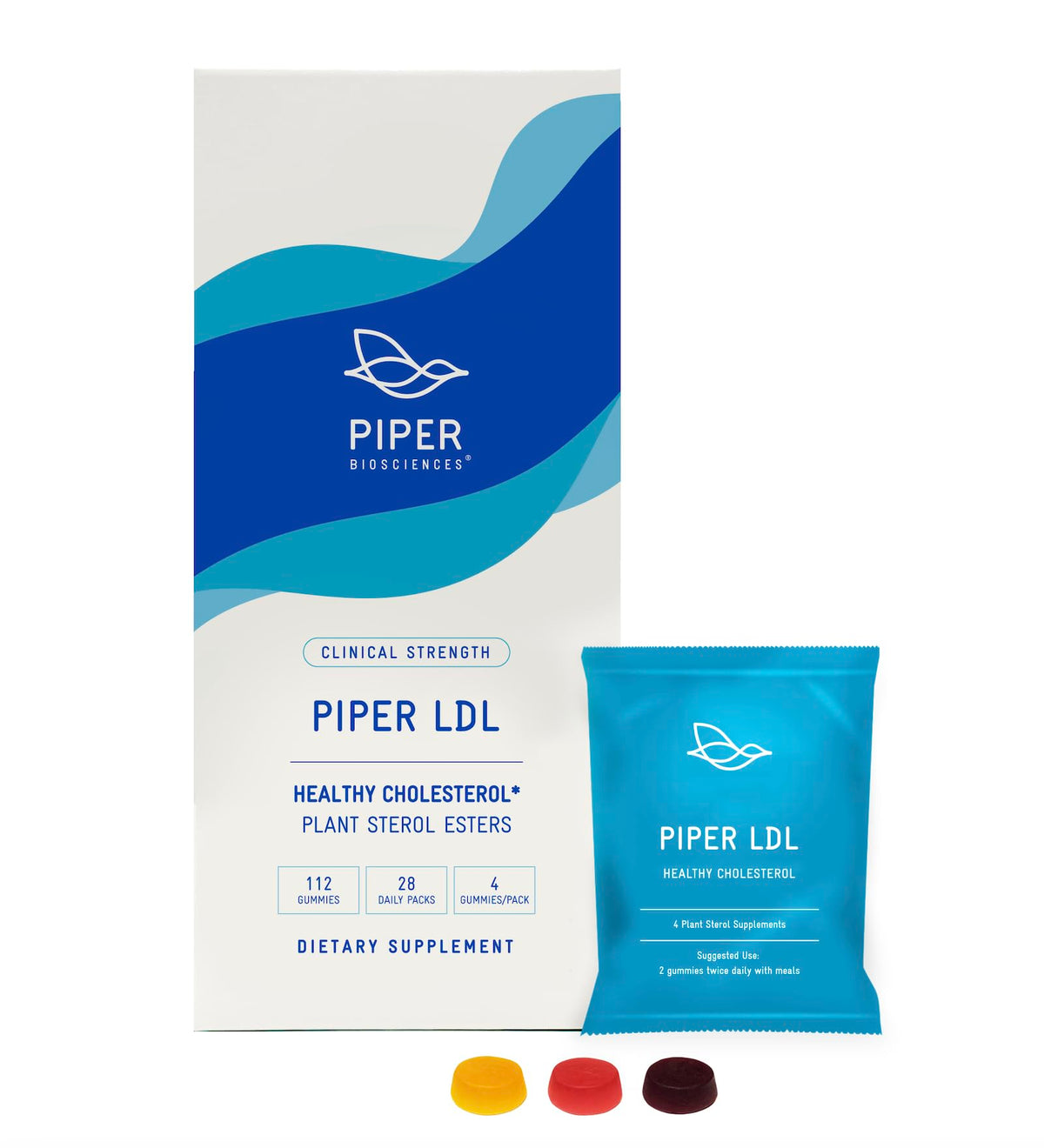 Gommes Piper Biosciences Plant Sterols dans l emballage pratique et compact