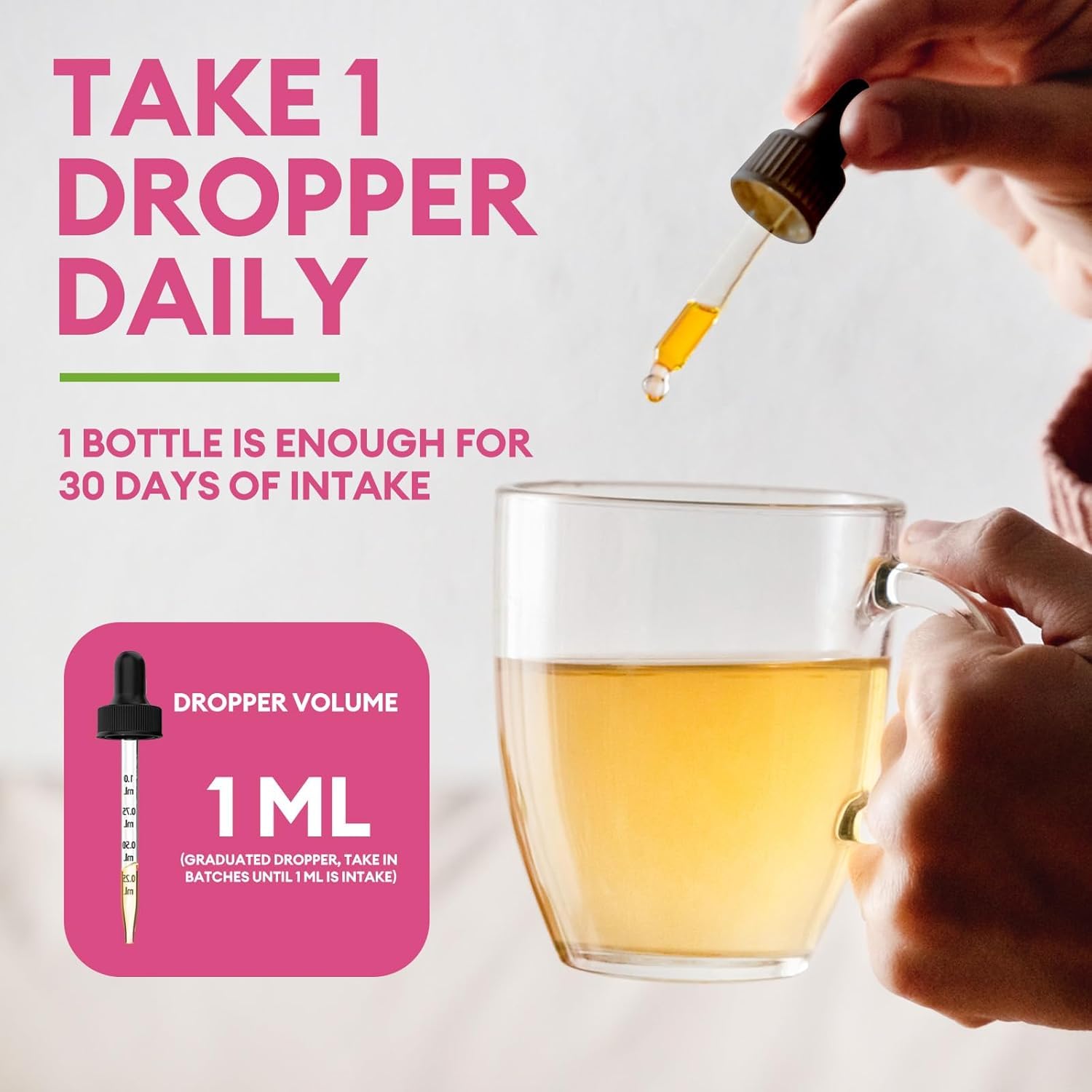 Pipette doseuse M inch permet distribution goutte à goutte précise.