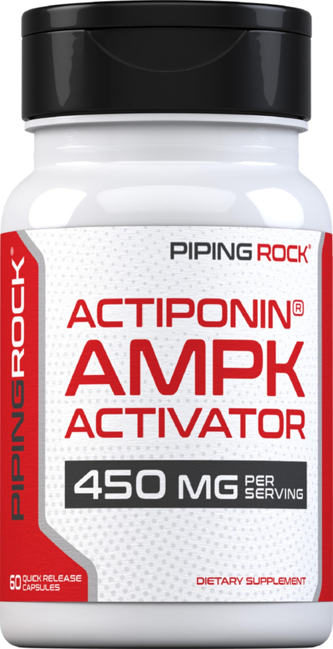 Piping Rock AMPK Activateur: capsules à libération rapide pour soutenir le métabolisme énergétique.