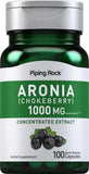 Capsules Aronie Piping Rock dans la bouteille, faciles à intégrer à votre routine quotidienne.