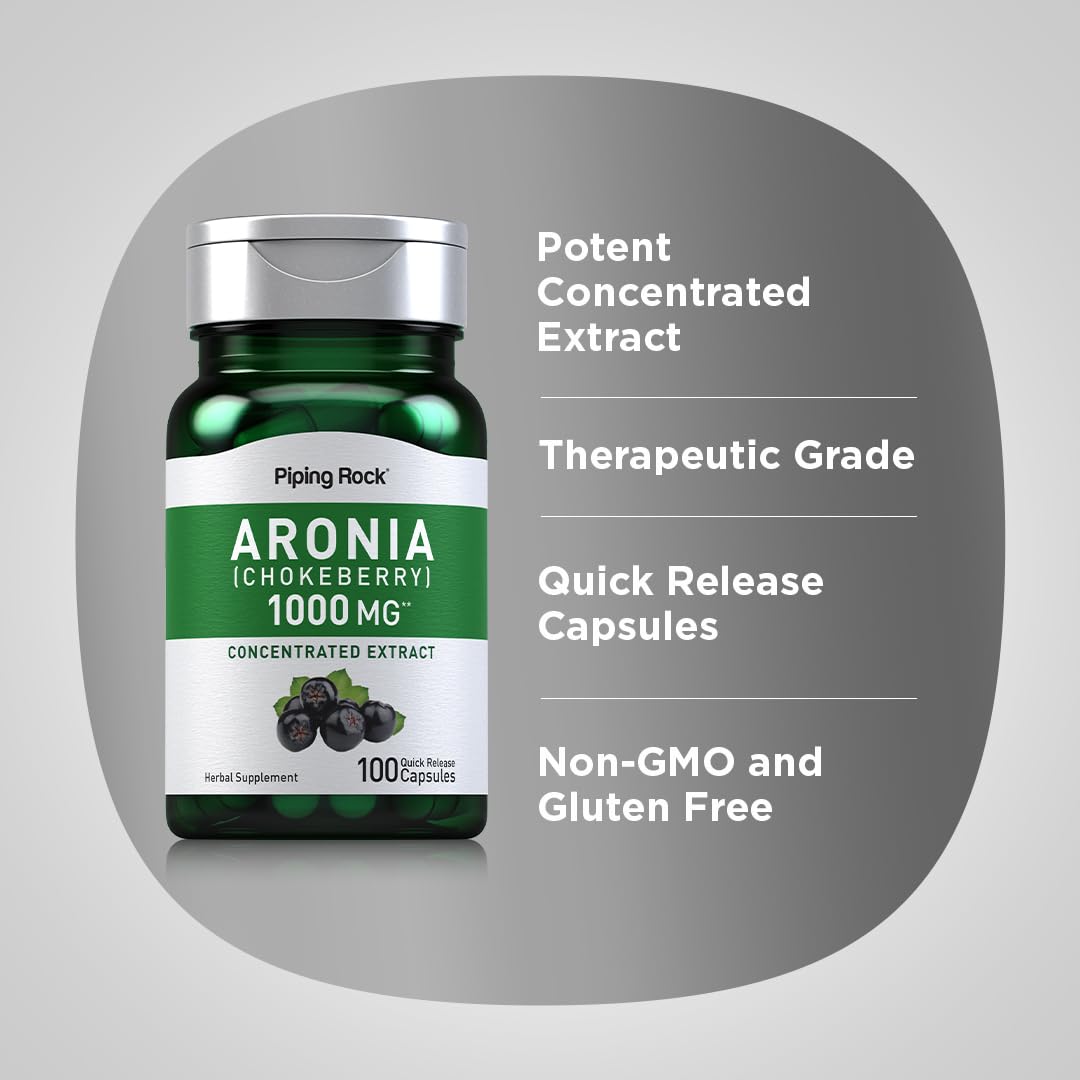 Aronie Piping Rock, capsules sans OGM et sans gluten.