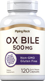 Piping Rock Bile d’Ox 500 mg, capsules faciles à avaler pour votre digestion.