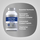 Piping Rock Calcium Citrate D3 – usage quotidien simple et régulier.