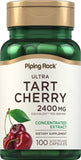Capsules Tart Cherry Piping Rock dans le flacon, prise quotidienne pratique.