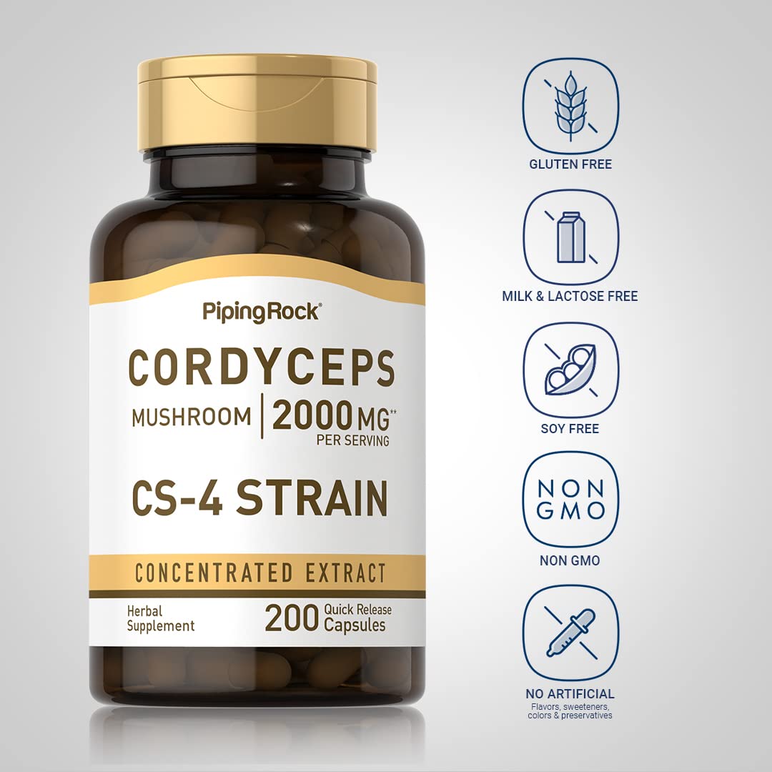 Capsules à libération rapide de Cordyceps, pratique à prendre.