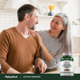 Emballage scellé Piping Rock Cinnamon 6000 mg facile à ranger.