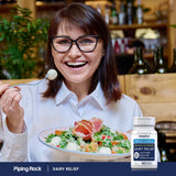 Piping Rock Dairy Relief emballage compact, pratique pour le voyage.