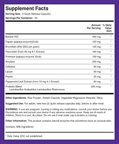 Piping Rock Digestive Enzymes — format comprimé pratique pour voyager.