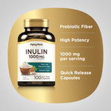 Piping Rock fibres solubles Inuline bio pour soutenir une alimentation saine.
