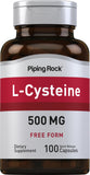 Piping Rock L-Cystéine 500 mg – bottle et étiquette, pratique pour la routine quotidienne.