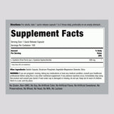 Étiquette lisible sur la bouteille Piping Rock L-Cystéine 500 mg, facile à repérer pour votre routine.