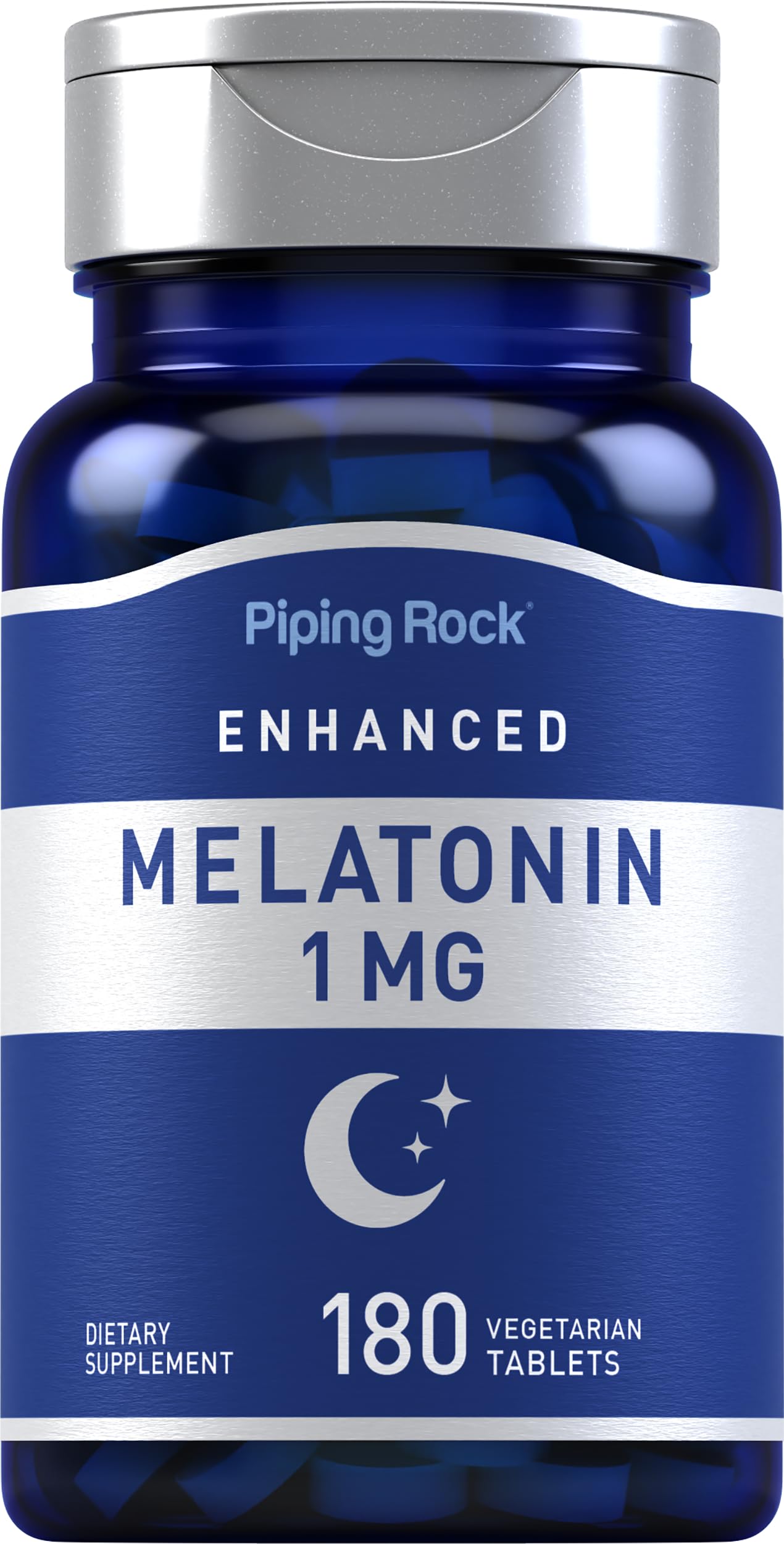 Piping Rock Mélatonine 1 mg – bouteille, dose pratique pour le soir et faciliter l’utilisation
