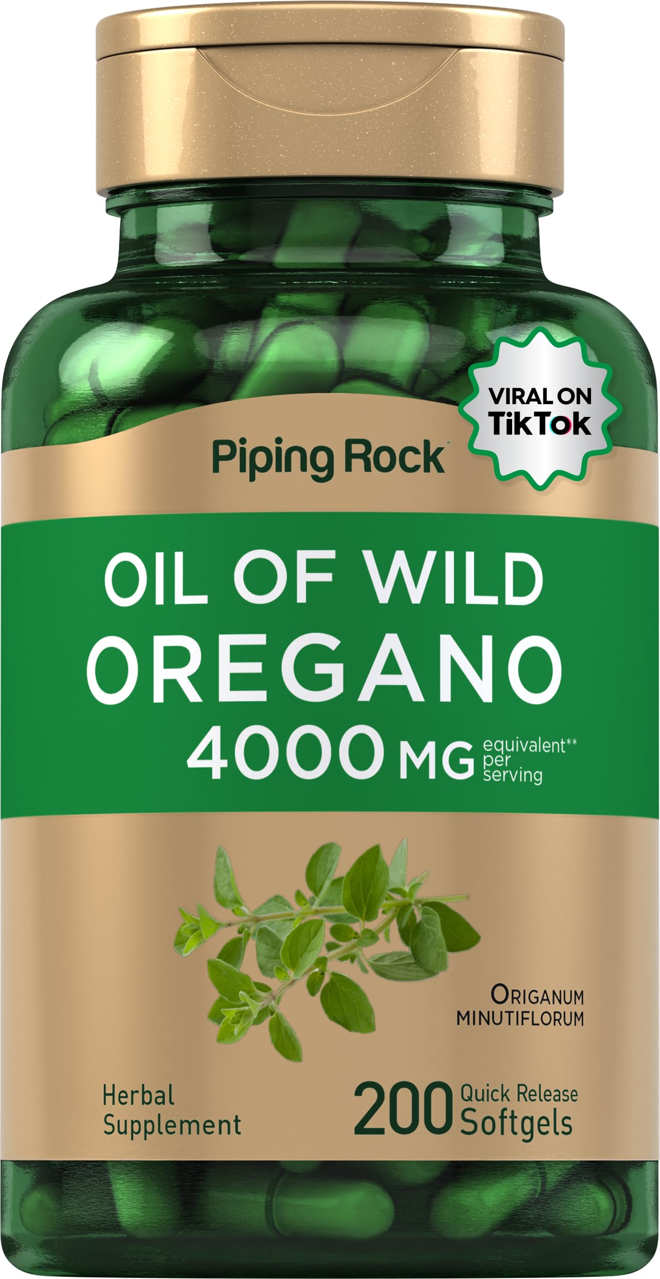 Piping Rock Origan huile – bouteille pratique pour une prise quotidienne.