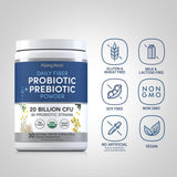 Piping Rock Poudre Probiotiques et Prébiotiques – mélange facile dans l'eau ou un smoothie.