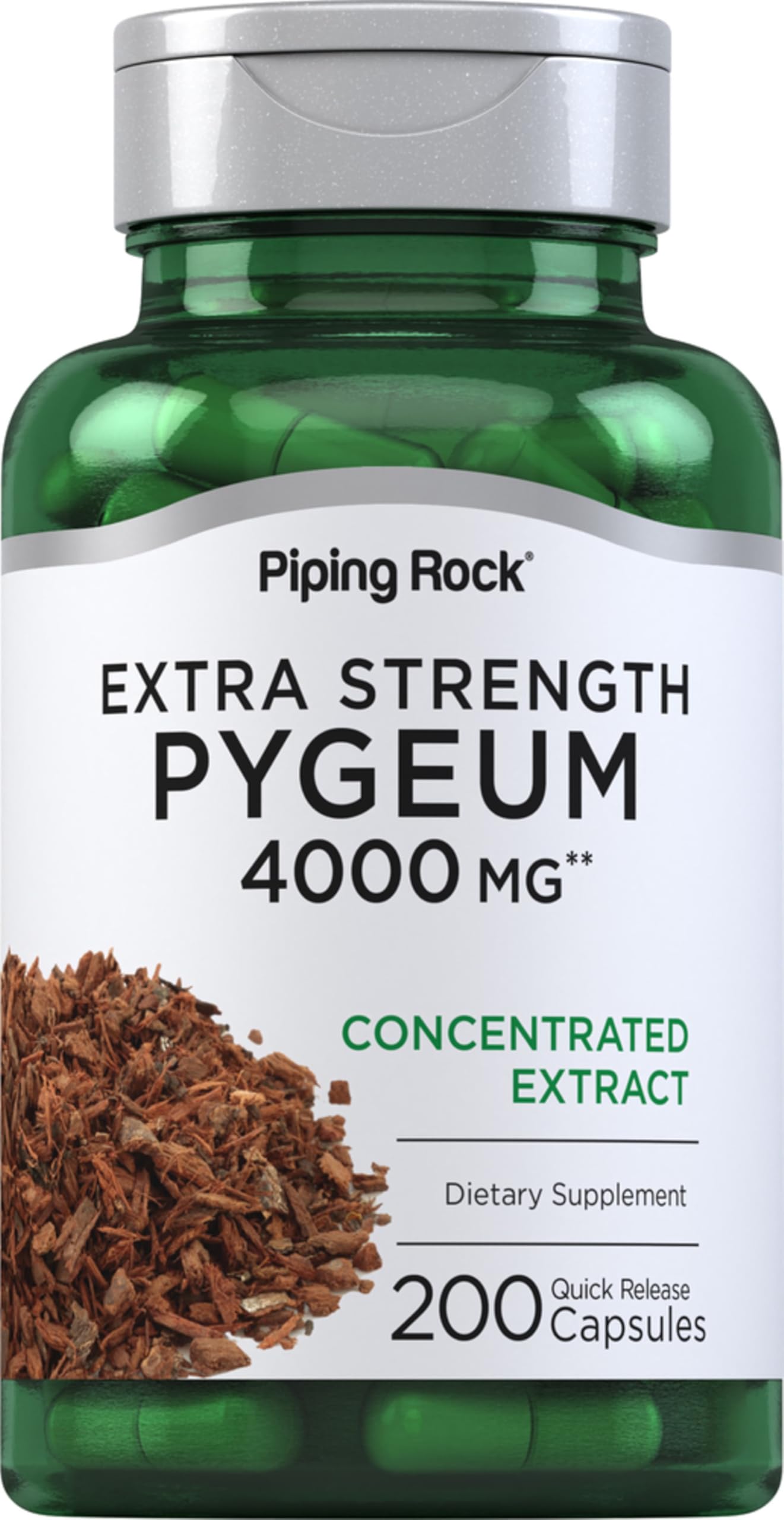Piping Rock Pygeum, extrait ecorce de pygeum africanum, soutien potentiel à la routine quotidienne.