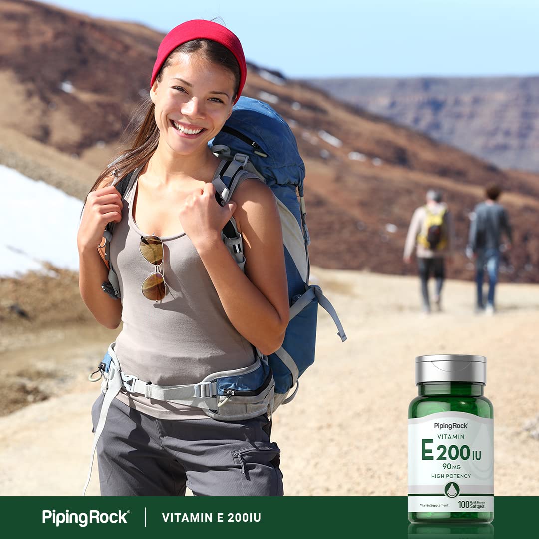 Packaging sans gluten pour Piping Rock Vitamine E.