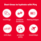 pirq hydration – cinq électrolytes et vitamines pour une hydratation complète.