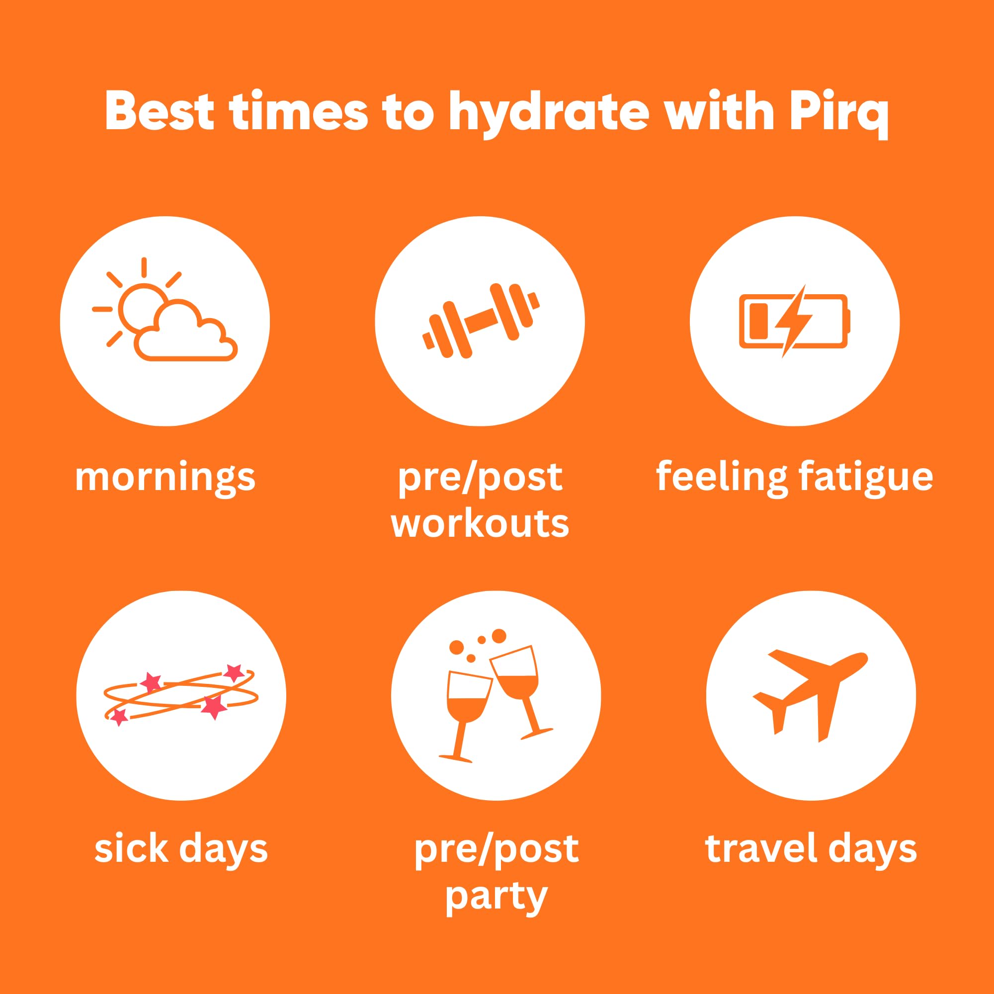 Pirq Hydration mélange électrolytes et vitamine B, zéro sucre.