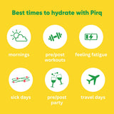 Pirq Hydration, sachet zéro sucre : option légère pour régimes faibles en glucides.