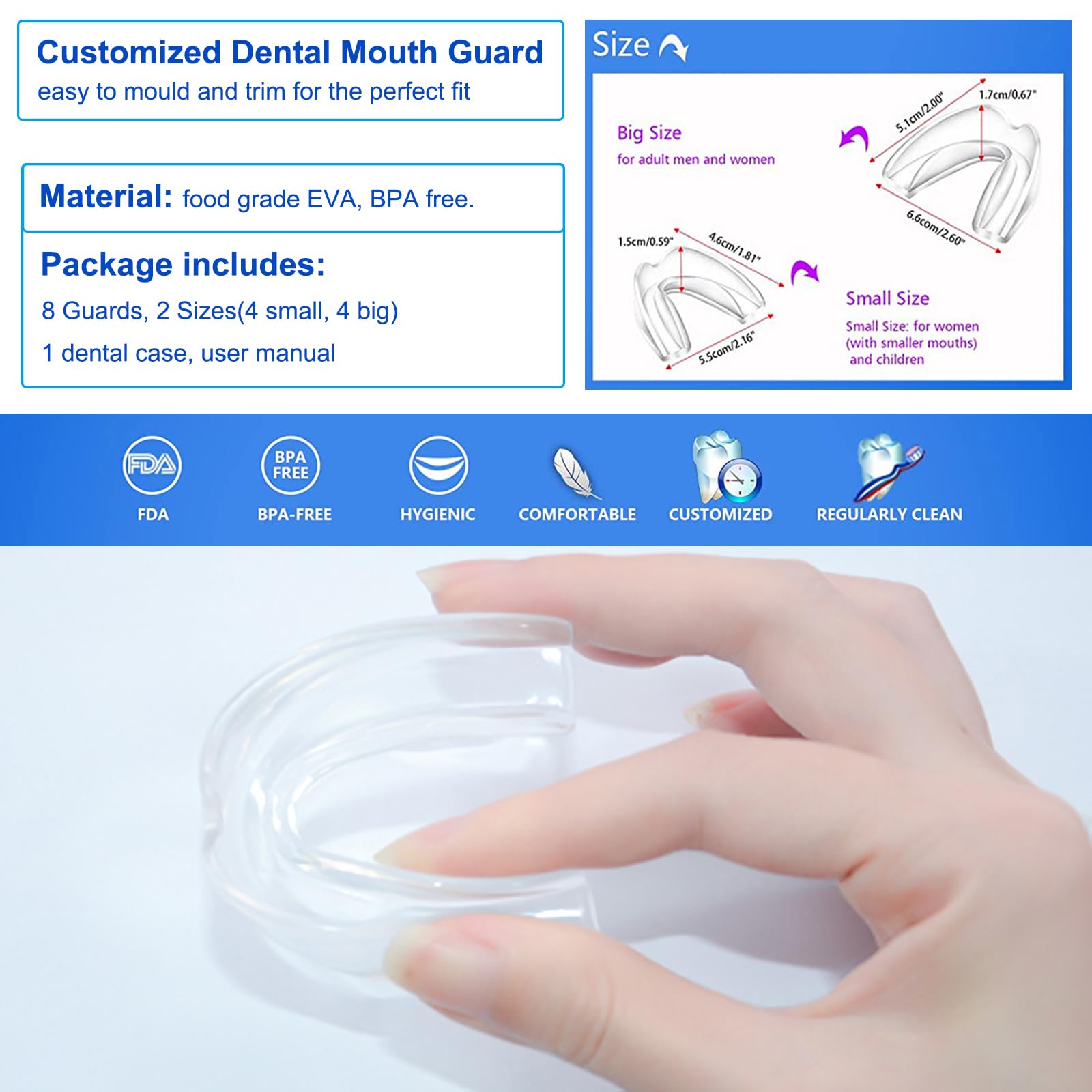 Piullzze nettoyage régulier pour préserver l'hygiène du protège-dents.