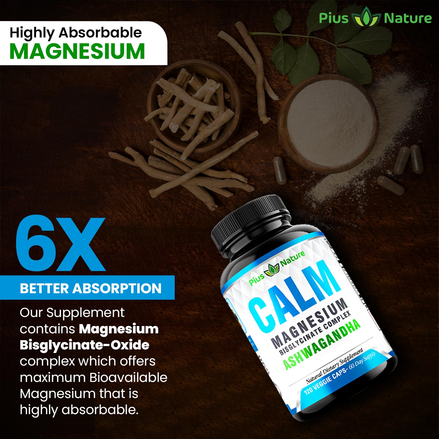 PIUS NATURE Calm – fabrication aux États-Unis et contrôles indépendants.