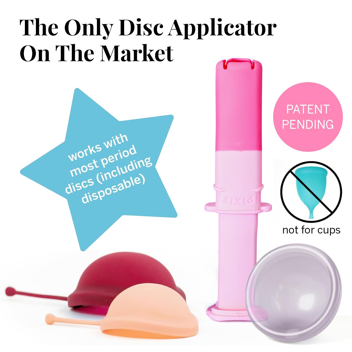 Pixie Cup applicateur-disque-menstruel contrôle précis du positionnement.