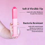 Pixie Cup applicateur-disque-menstruel pratique pour ongles longs.