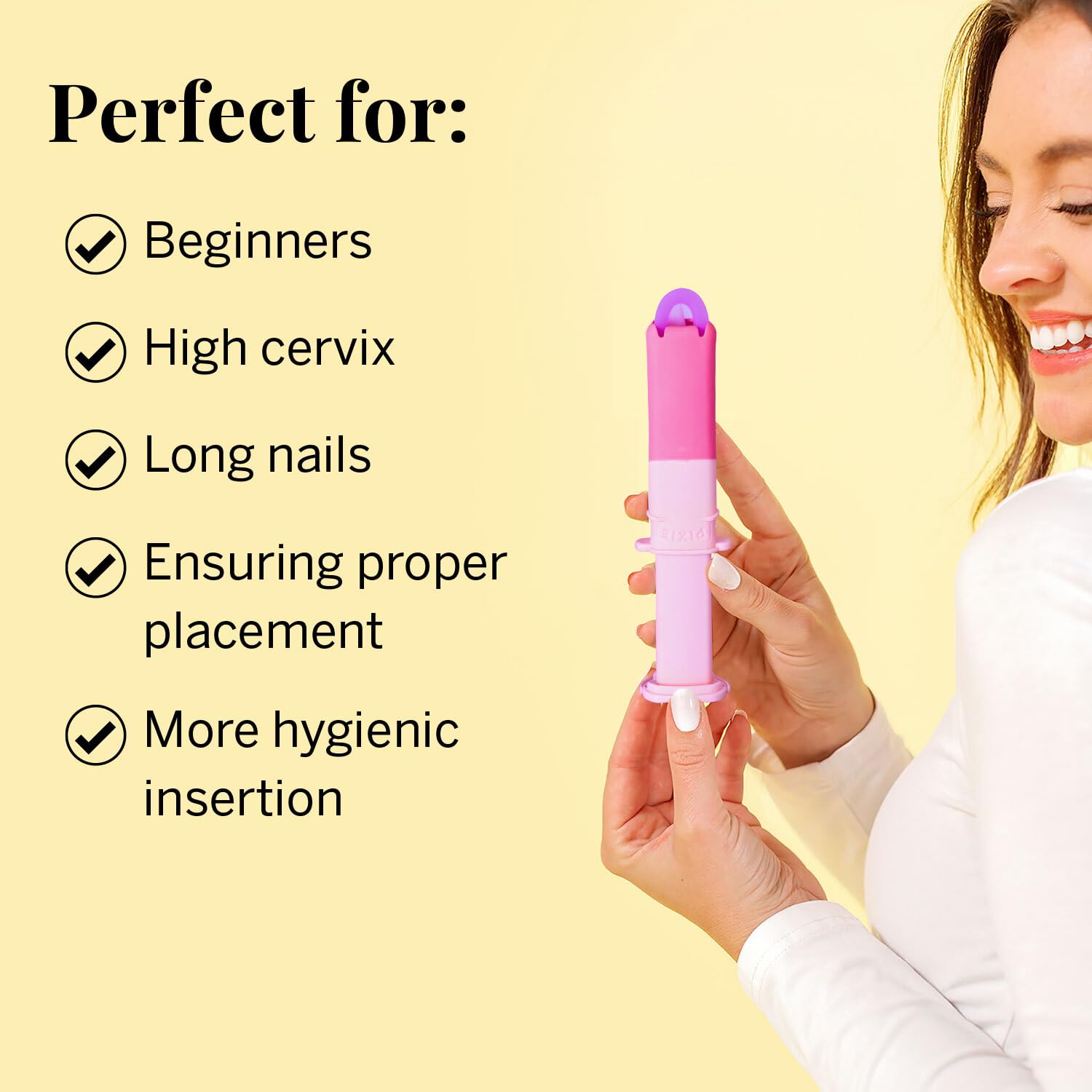 Pixie Cup applicateur-disque-menstruel propriétés TPE auto-désinfectantes.