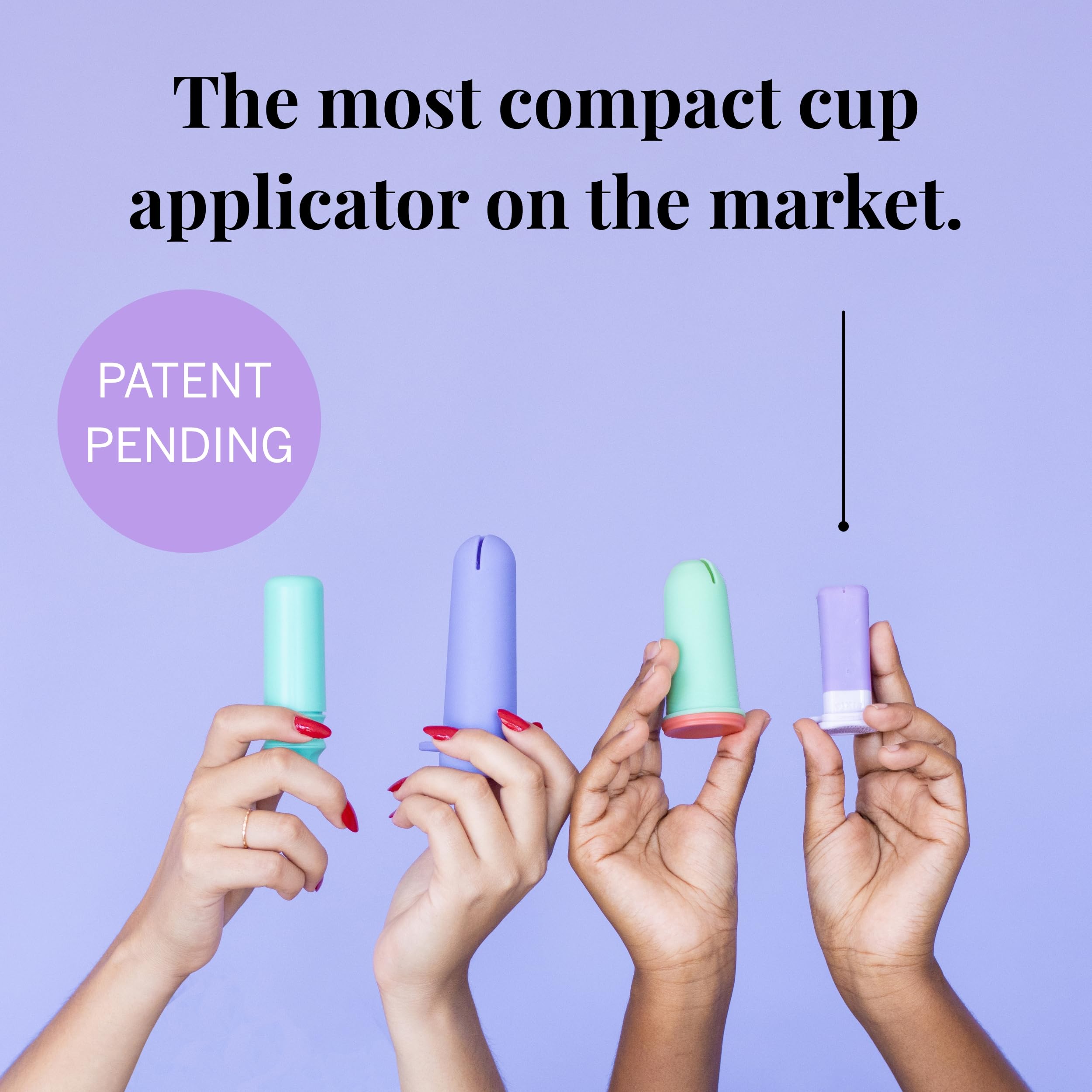 Pixie Cup Applicateur, compatible avec toutes les coupes menstruelles