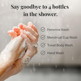 Pixie Feminine Wash – emballage biodégradable, choix écoresponsable.