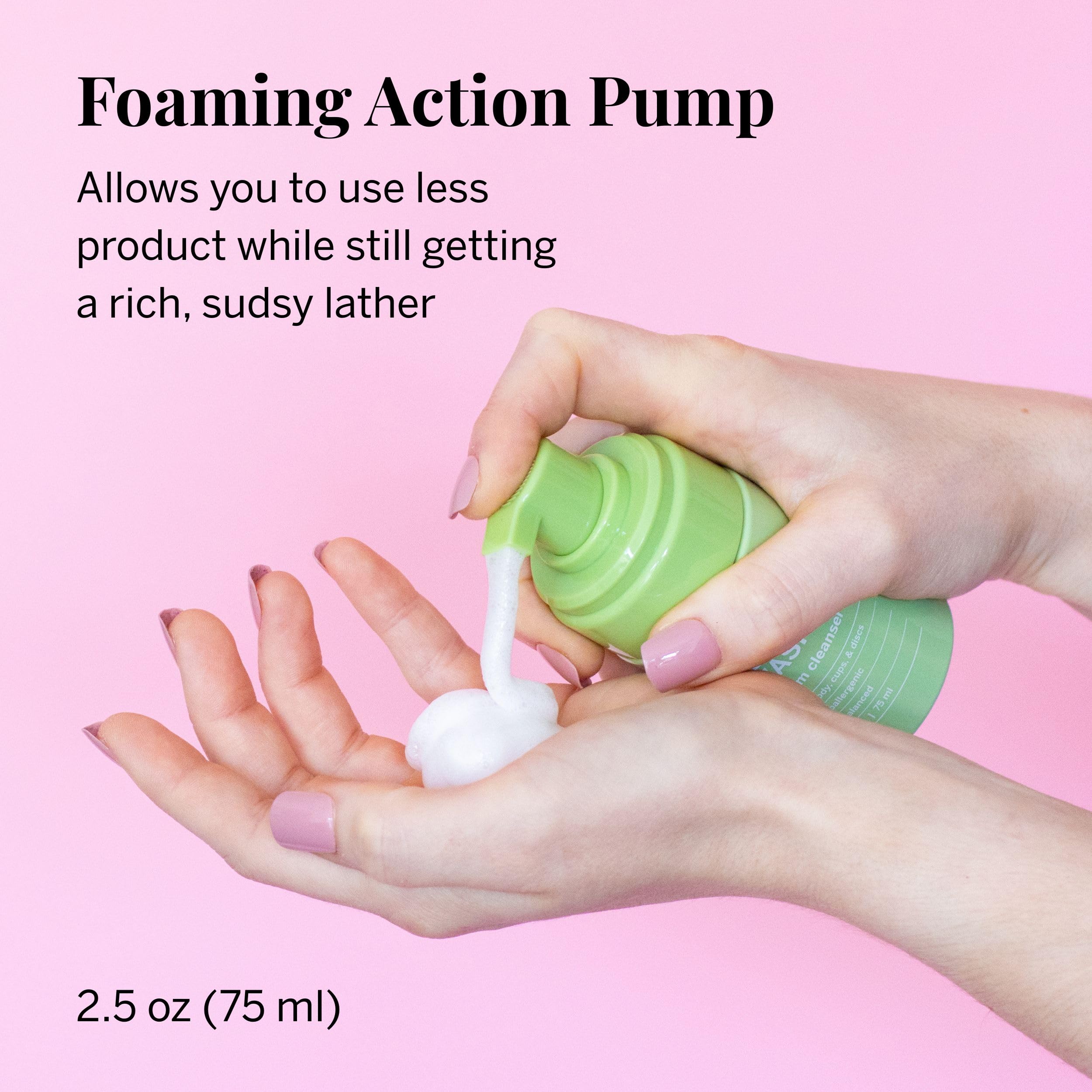 Pixie Feminine Wash – flacon clair met en avant le pH équilibré pour routine douce.