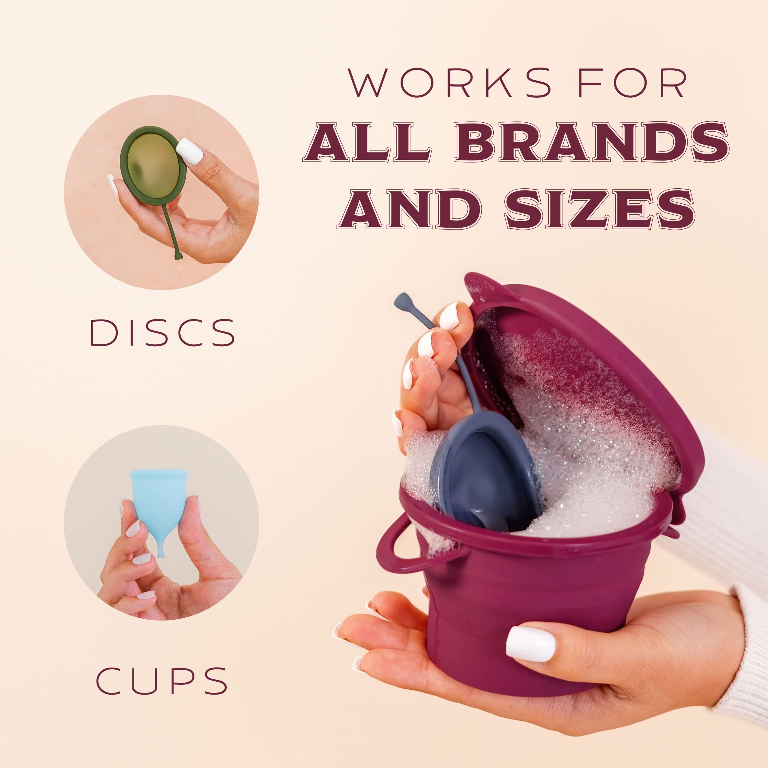 Pixie Cup utilisation au micro-ondes, stérilisation rapide et pratique.