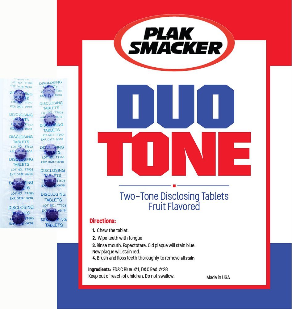 Plak Smacker Duo Tone – emballage des pastilles révélant la plaque