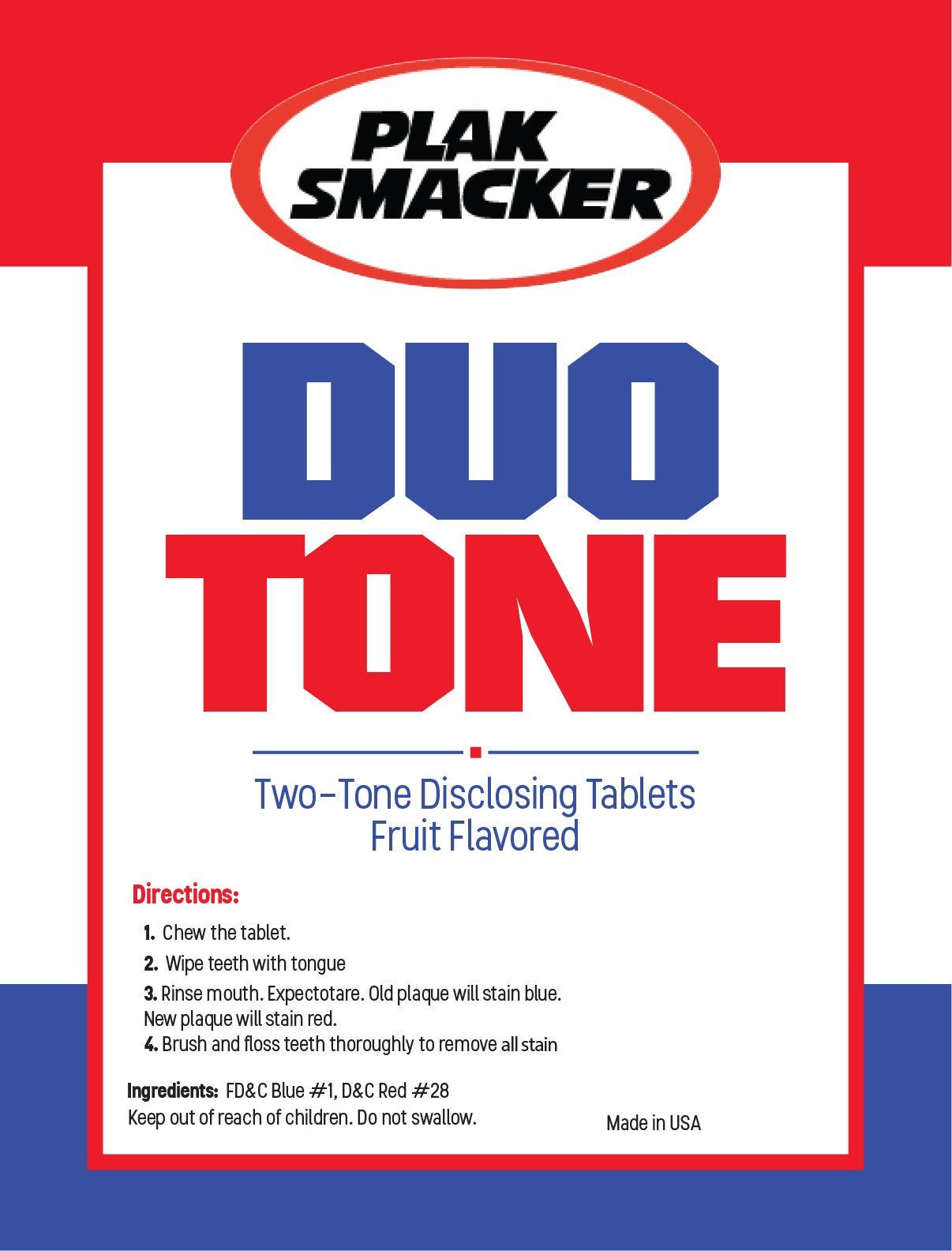 Plak Smacker Duo Tone – démonstration d’utilisation révélant la plaque pendant le brossage