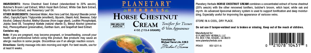 Planetary Herbals crème tonifiante Marron d Inde peau hydratée et rafraîchie