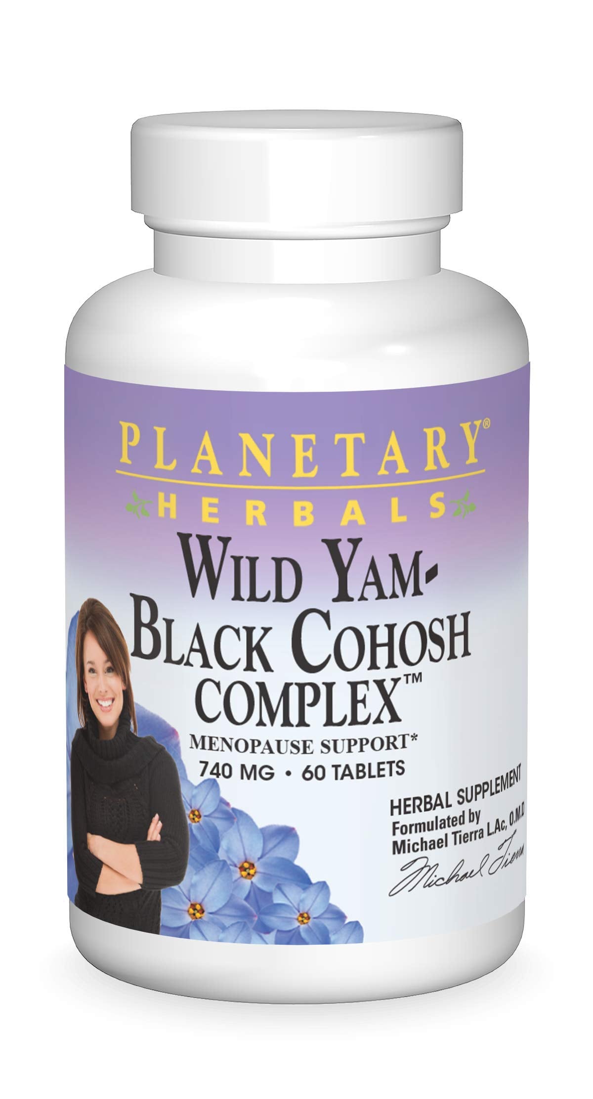 Planetary Herbals Wild Yam-Black Cohosh Tablettes, bouteille solide pour le soutien hormonal féminin