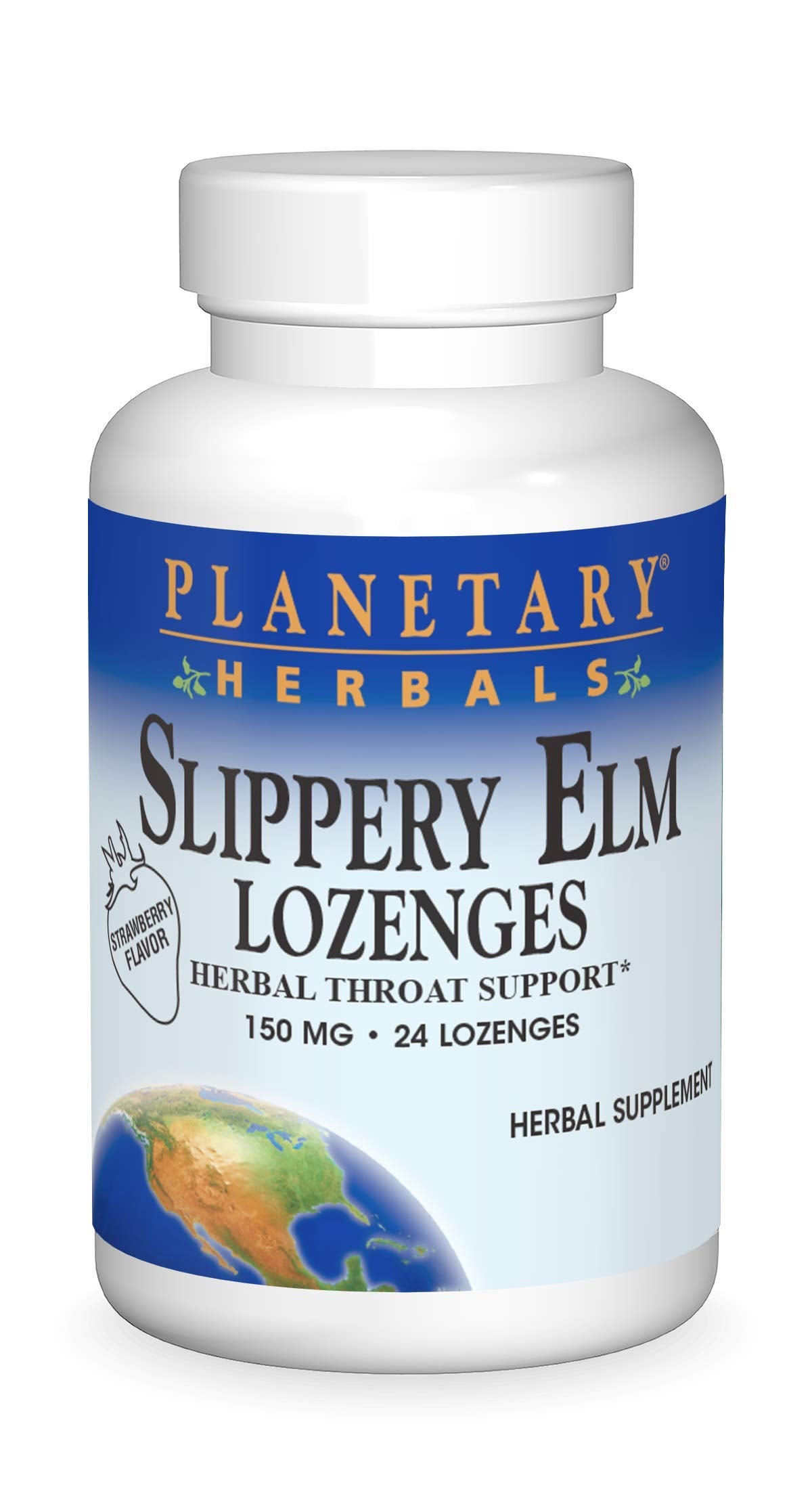 Pastilles Planetary Herbals Orme Glissant emballage, pratique pour le déplacement.