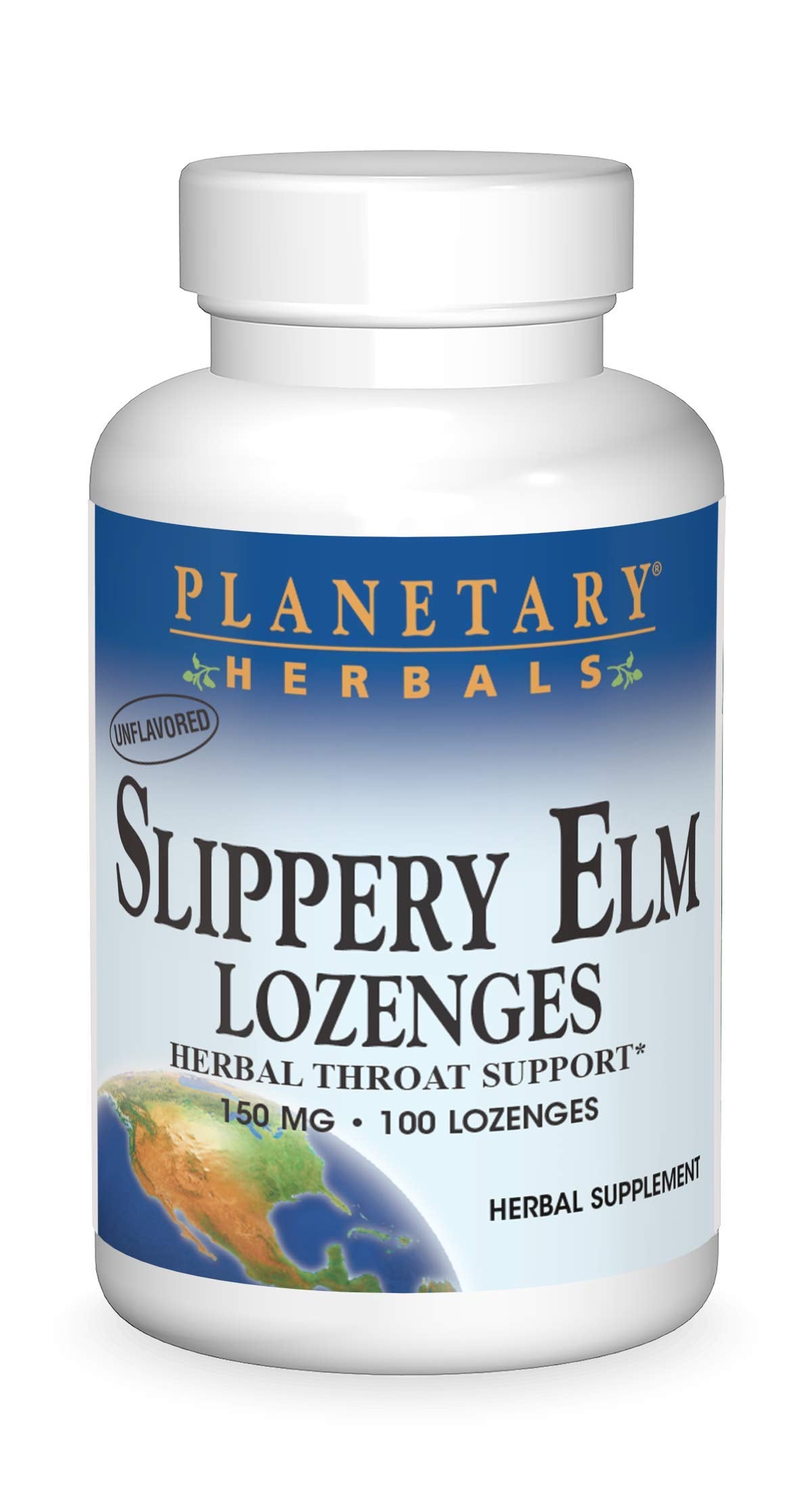 Planetary Herbals Slippery Elm Lozenges emballage pratique pour le transport.